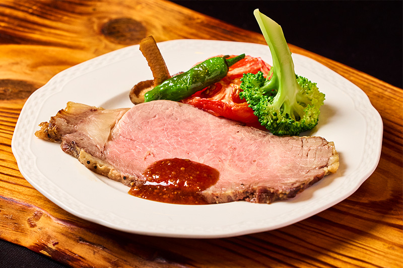 シェフ自慢のローストビーフ